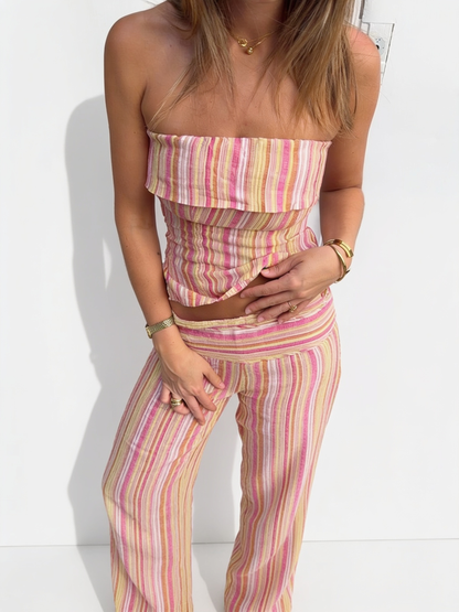 Striped Bandeau Set