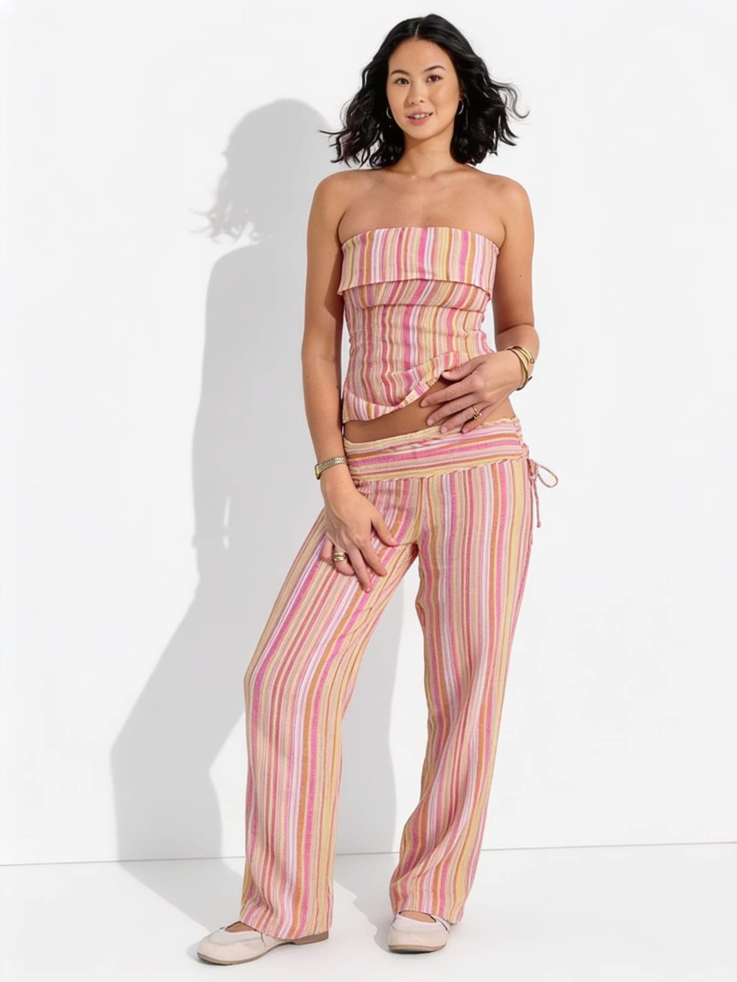 Striped Bandeau Set