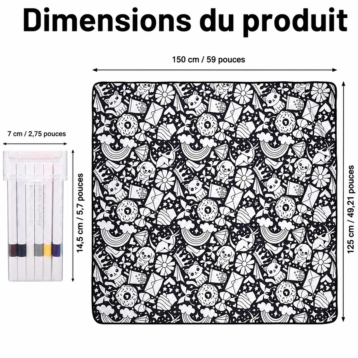 ROSIQ DIY coloring blanket